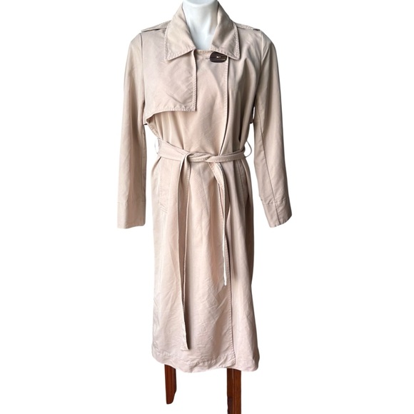 MNG Casual Evelyn Belted Wrap Trench Coat, Sz XS - Picture 2 of 12